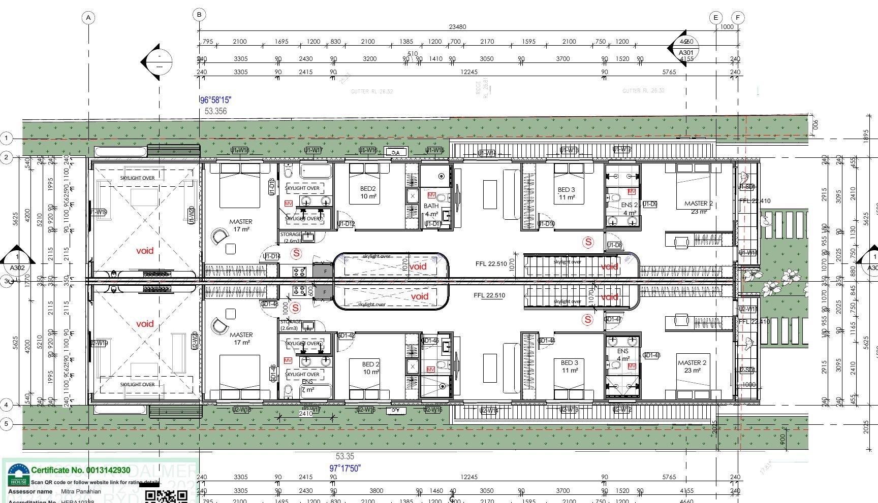 First floor plan of both homes
